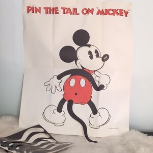 Vintage Pin the Tail on Mickey Poster